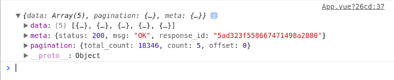 Api response